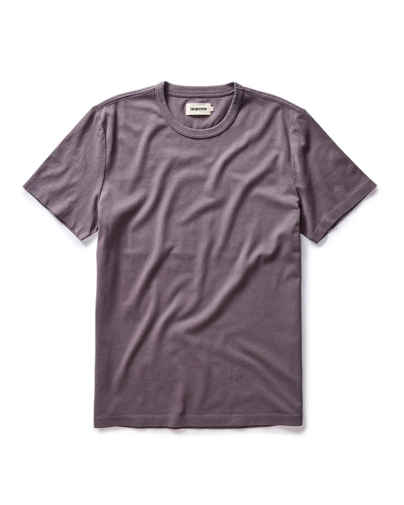 flatlay of The Organic Cotton Tee in Dried Plum, Knits by Taylor Stitch