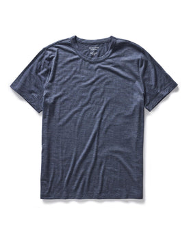 flatlay of The Merino Tee in Heather Navy, Knits by Taylor Stitch