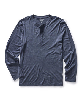 flatlay of The Merino Henley in Heather Navy, Knits by Taylor Stitch