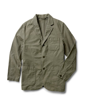 The Foundation Sportcoat in Organic Smoked Olive Twill: Featured Image, Outerwear by Taylor Stitch