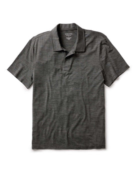 flatlay of The Merino Polo in Heather Army, Knits by Taylor Stitch