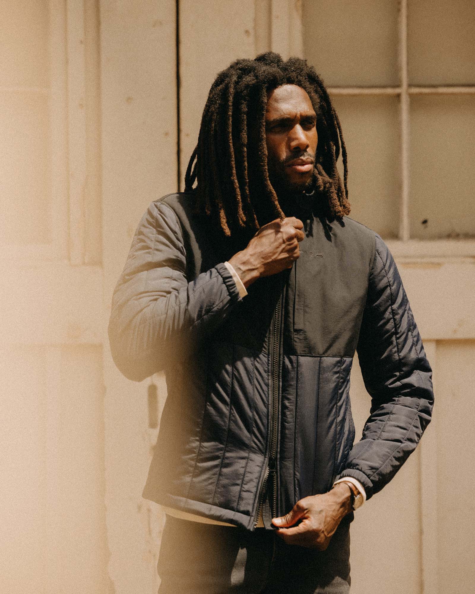 The Ember Jacket in Dark Navy Quilted Nylon: Alternate Image 4, Outerwear by Taylor Stitch