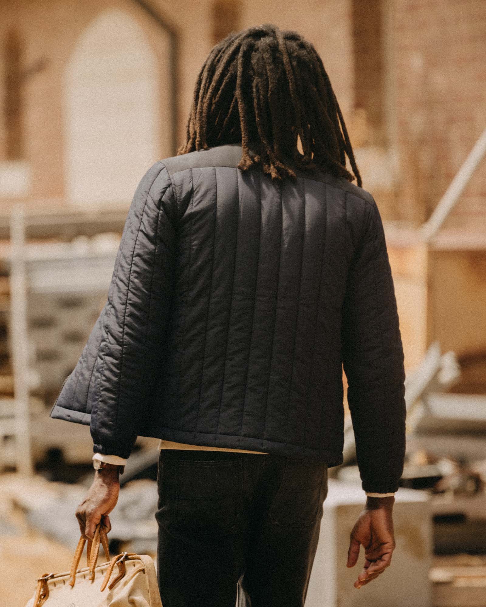 The Ember Jacket in Dark Navy Quilted Nylon: Alternate Image 3, Outerwear by Taylor Stitch