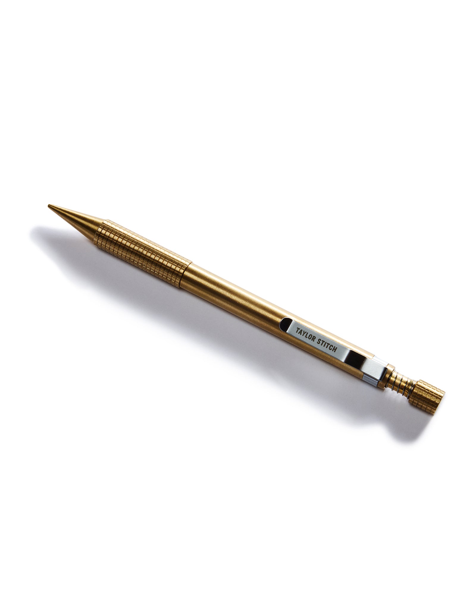 close up image of The Mechanical Pencil in Brass, Accessories by Taylor Stitch