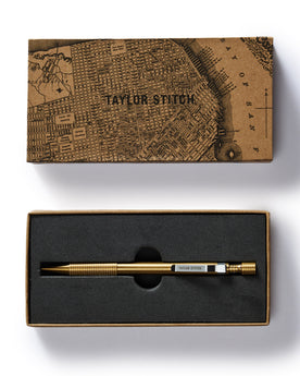 image of The Mechanical Pencil in Brass in the box, Accessories by Taylor Stitch