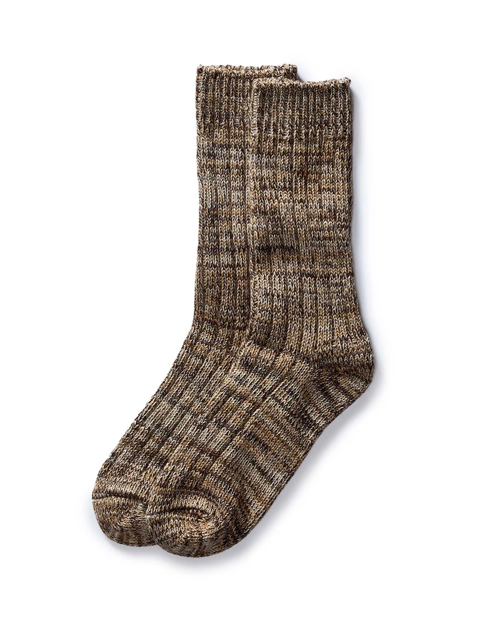 The Camp Sock in Marled Coffee: Featured Image, Accessories by Taylor Stitch