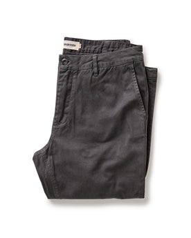 The Slim Foundation Pant in Organic Faded Black: Featured Image, Bottoms by Taylor Stitch