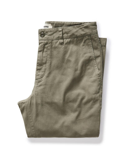 The Slim Foundation Pant in Organic Smoked Olive