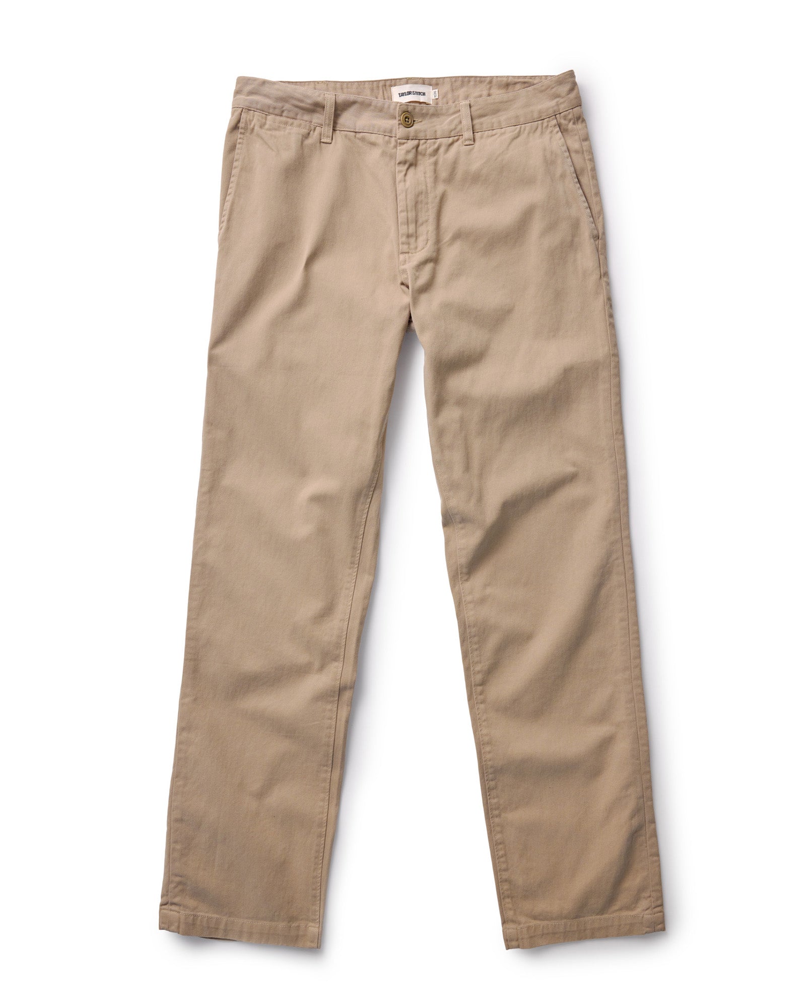 flatlay of The Democratic Foundation Pant in Organic Khaki, Bottoms by Taylor Stitch