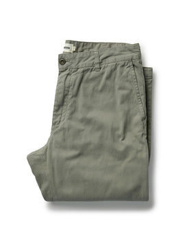 folded flatlay of The Democratic Foundation Pant in Organic Smoked Olive, Bottoms by Taylor Stitch