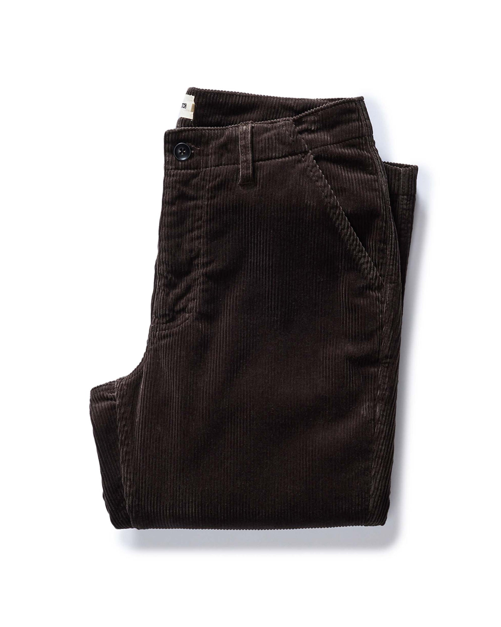 folded flatlay of The Carnegie Pant in Soil Corduroy, Bottoms by Taylor Stitch