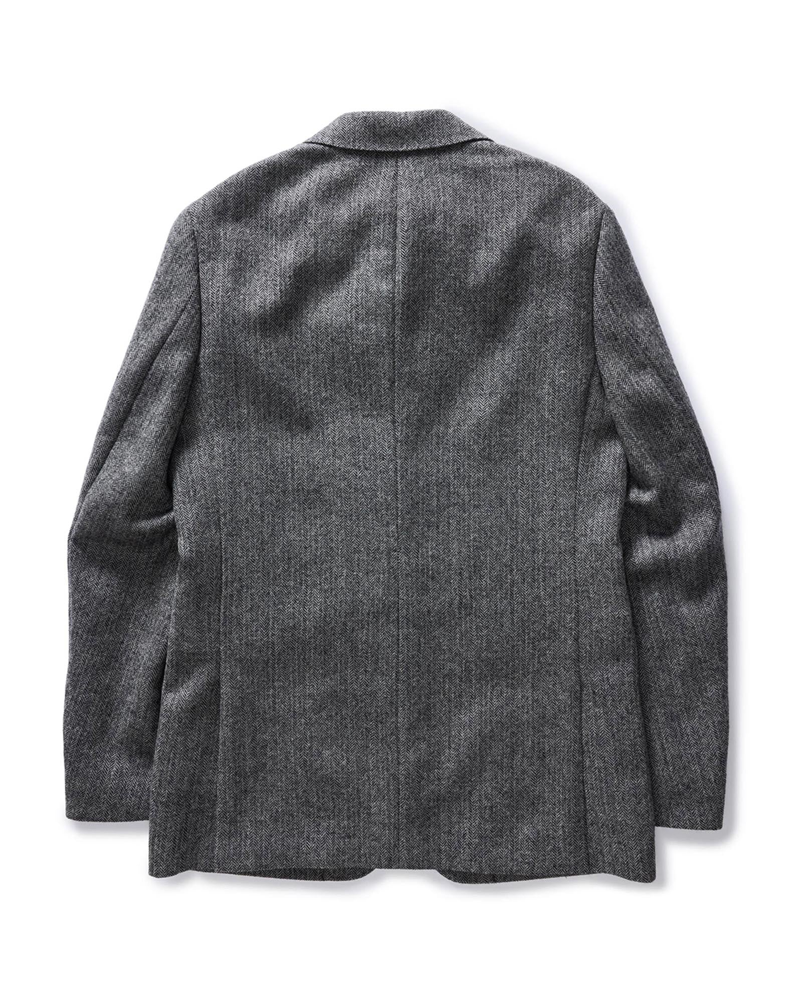 flatlay of the back of The Stevens Sportcoat in Slate Herringbone Wool, Outerwear by Taylor Stitch