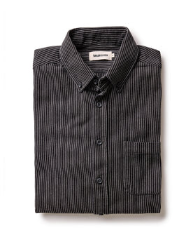 folded flatly of The Jack in Roped Black Indigo, Wovens by Taylor Stitch