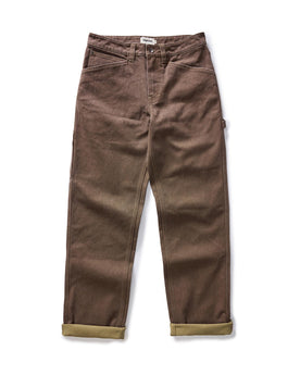 flatlay of The Workhorse Pant in Aged Penny Chipped Canvas, Bottoms by Taylor Stitch