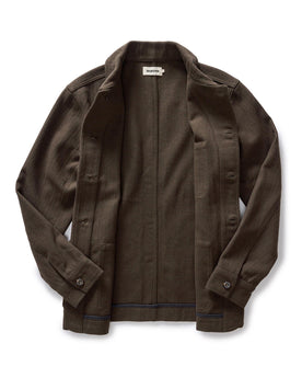 folded flatlay of The Ojai Jacket in Army Herringbone Wool, Outerwear by Taylor Stitch