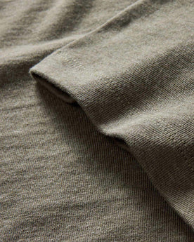 material shot of the sleeve on The Organic Cotton Shop Tee in Army Twist, Knits by Taylor Stitch