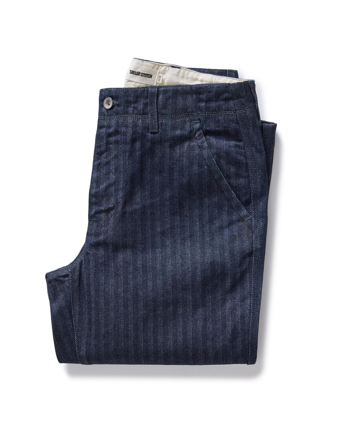 The Morse Pant in Rinsed Indigo Herringbone