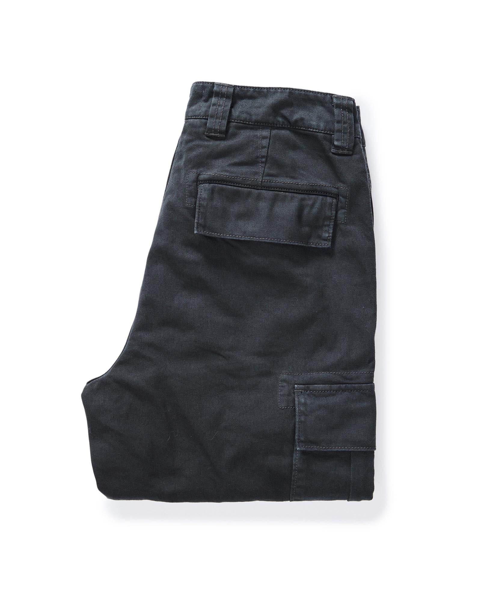 flatlay of the back of The Tommie Pant in Faded Black, Bottoms by Taylor Stitch