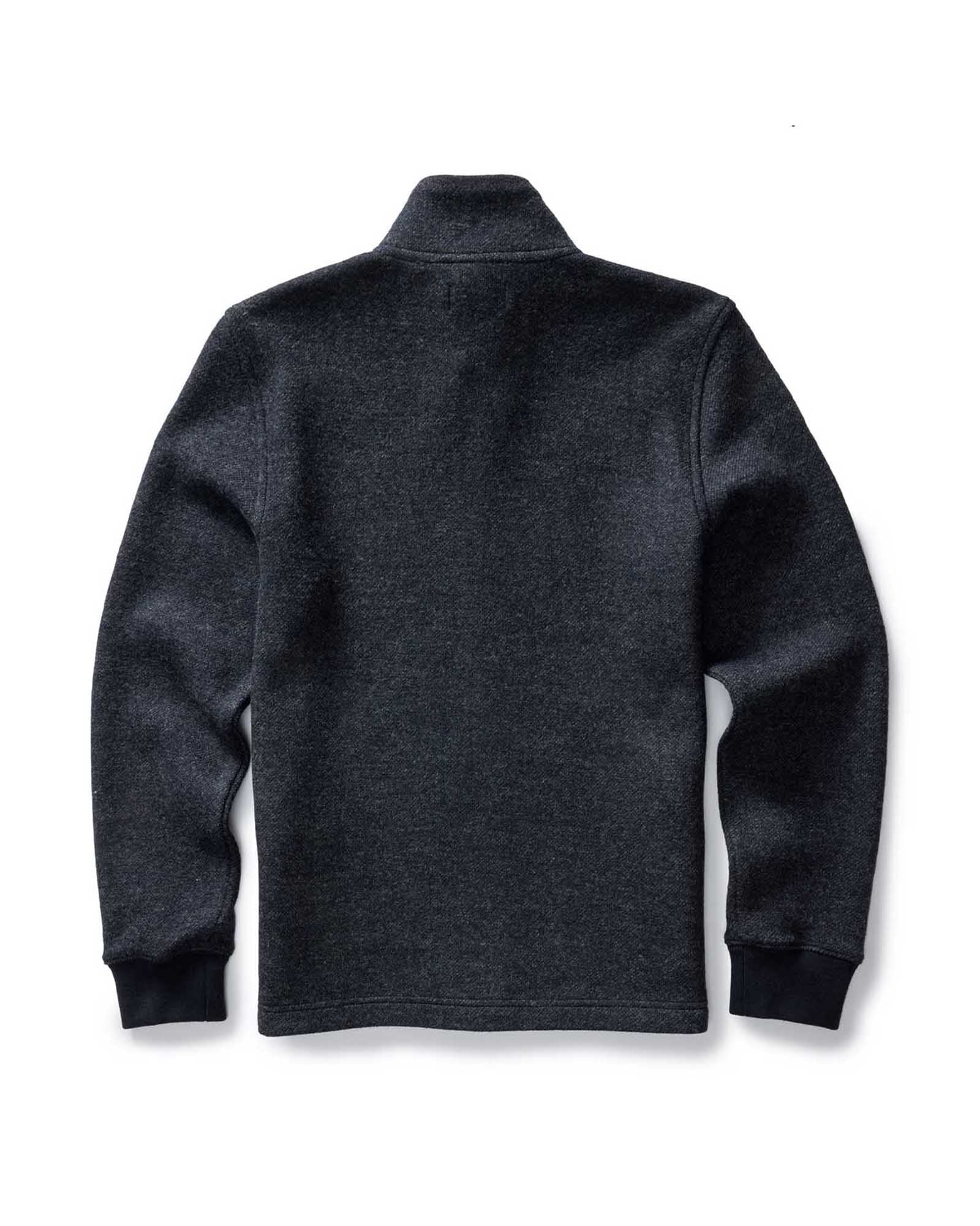 flatlay of the back of The Evans Jacket in Navy Birdseye Wool, Knits by Taylor Stitch