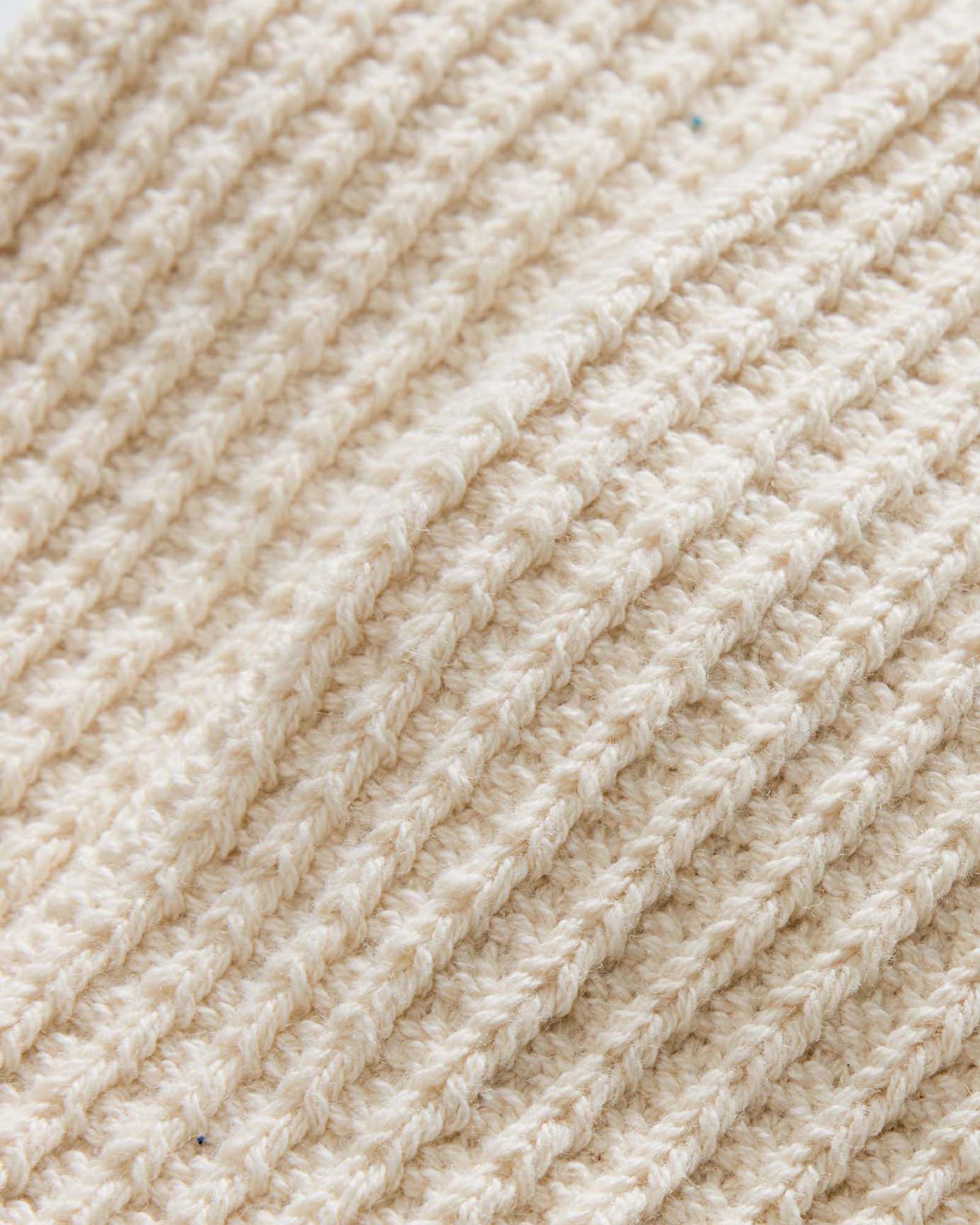 material shot of the fabric on The Waffle Sock in Natural, Accessories by Taylor Stitch