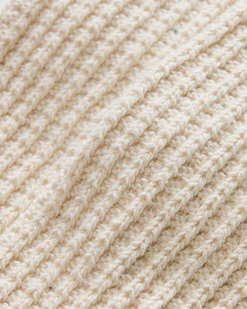 material shot of the fabric on The Waffle Sock in Natural, Accessories by Taylor Stitch