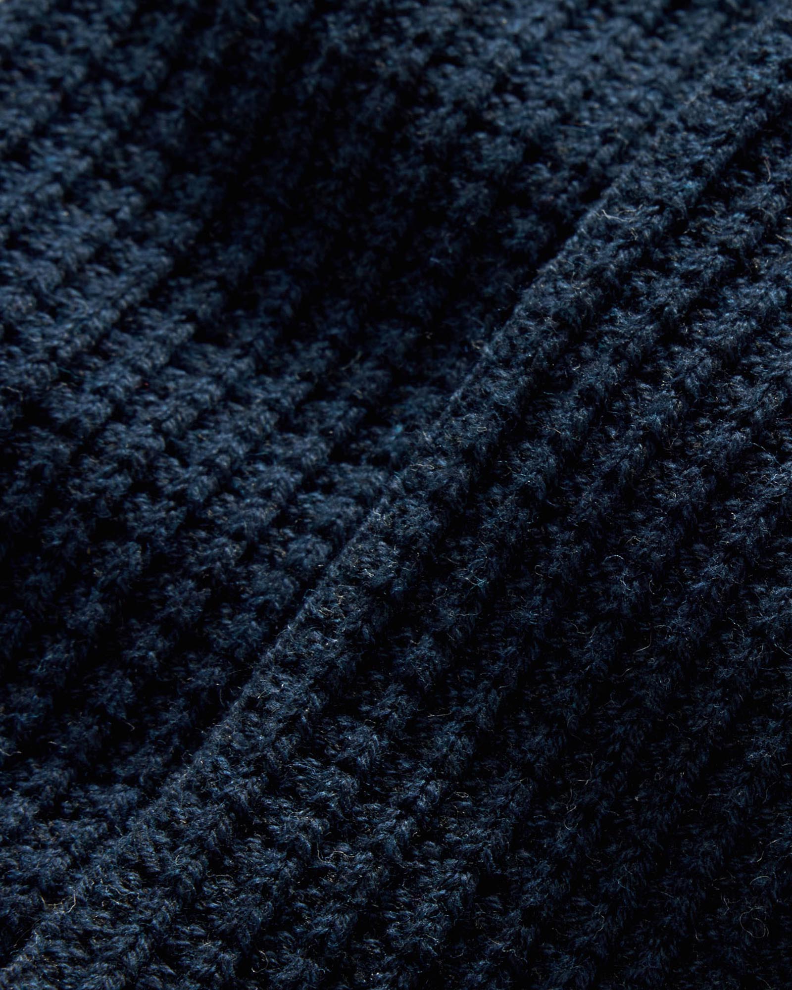 material shot of the texture on The Waffle Sock in Dark Navy, Accessories by Taylor Stitch