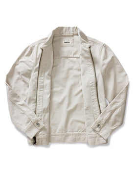 material shot of the inside of The Shifter Jacket in Stone Pigment Canvas, Outerwear by Taylor Stitch