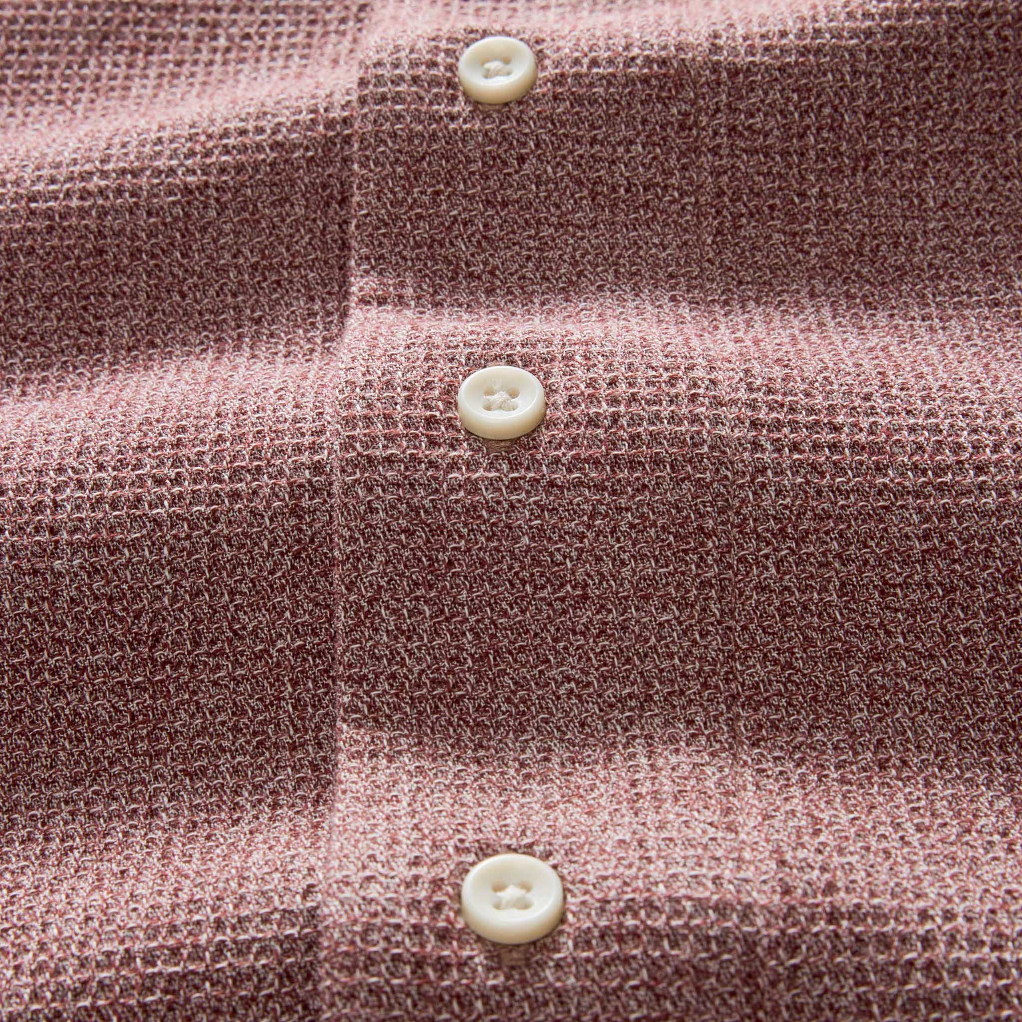 material shot of the buttons on The Conrad Shirt in Port Twist, Wovens by Taylor Stitch