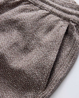 material shot of the pockets on The Apres Pant in Granite Linen Tweed, Bottoms by Taylor Stitch