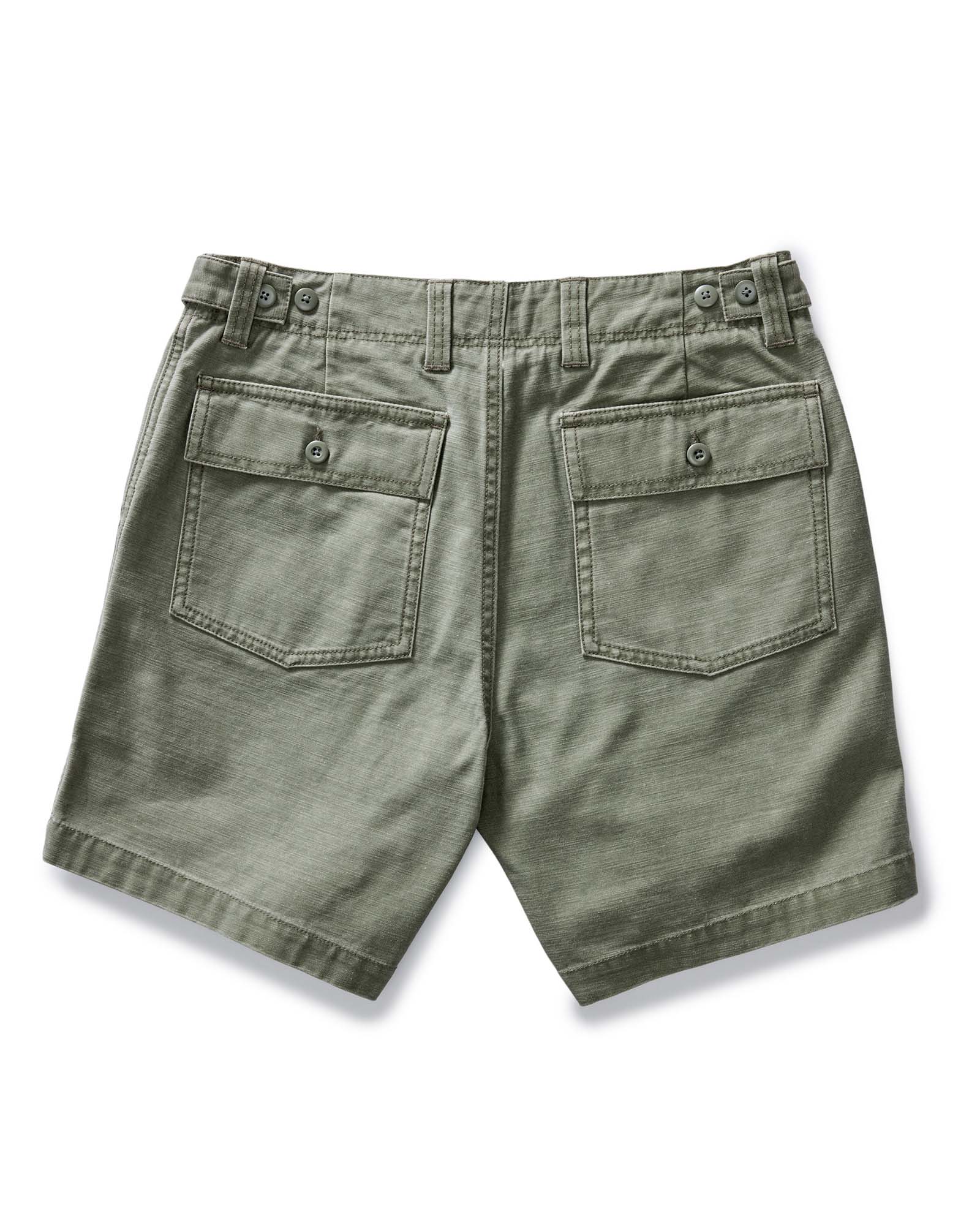 The Surplus Short in Field Olive Reverse Sateen: Alternate Image 5, Bottoms by Taylor Stitch