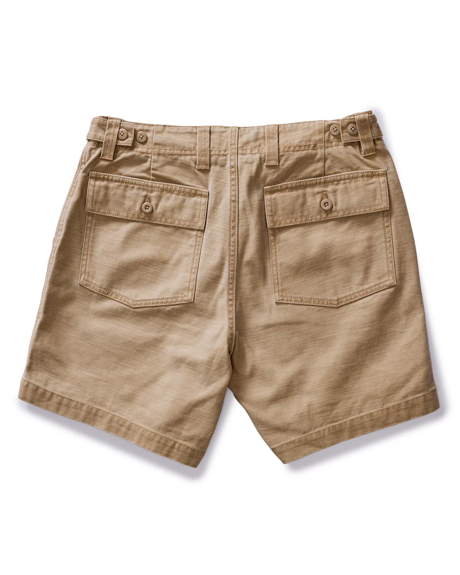 The Surplus Short in Khaki Reverse Sateen: Alternate Image 5, Bottoms by Taylor Stitch