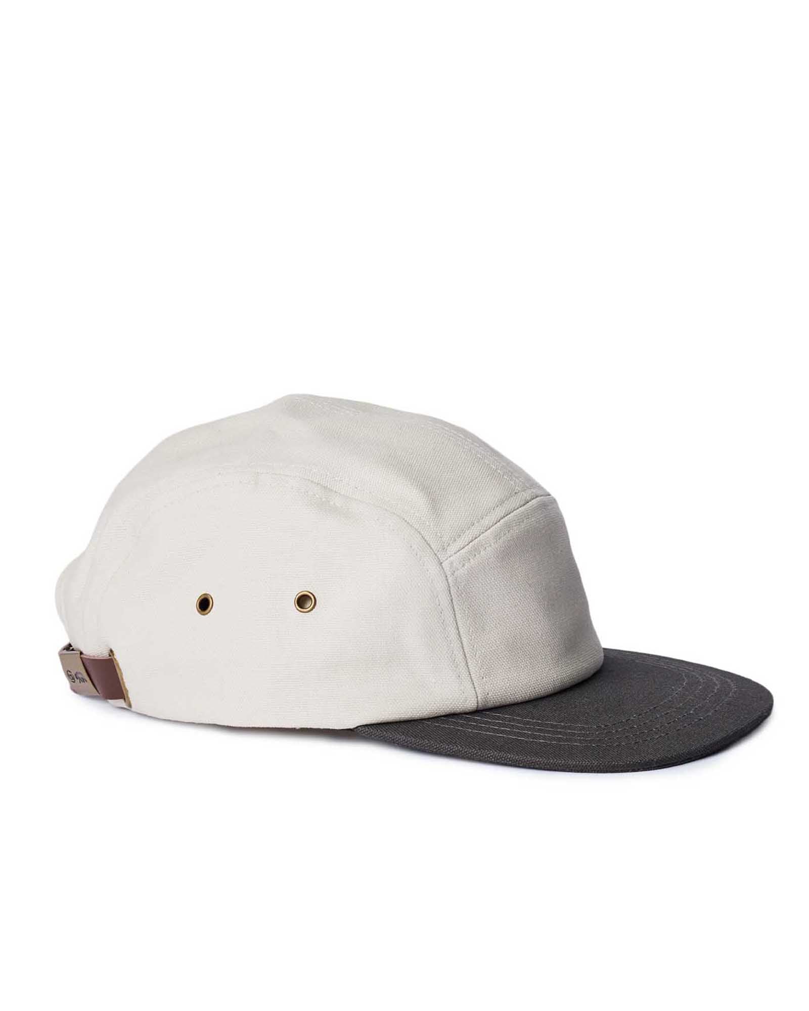 side image of The 5-Panel Cap in Stone Pigment Canvas, Accessories by Taylor Stitch