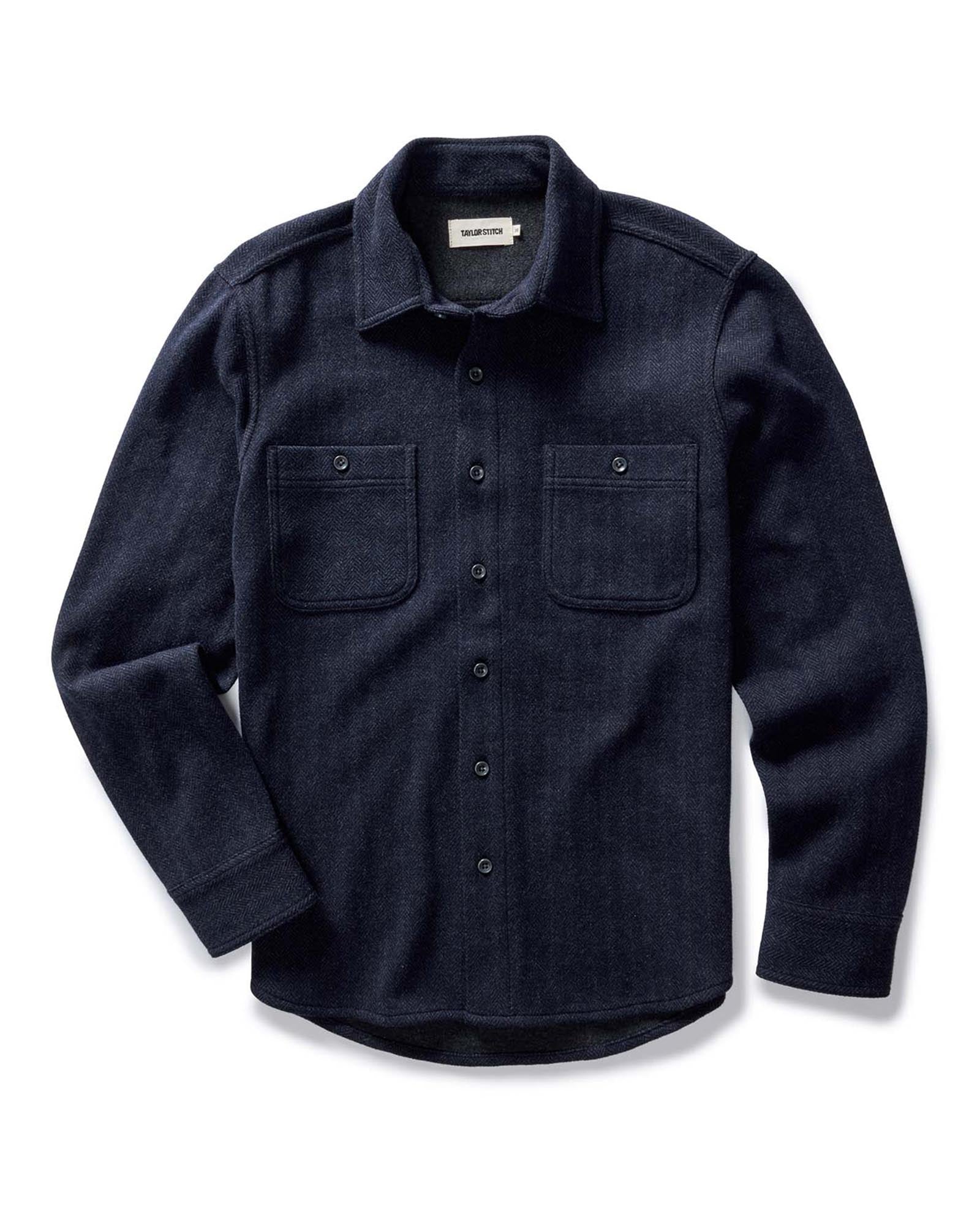 flatlay of The Coastline Knit Shirt in Dark Navy, Knits by Taylor Stitch
