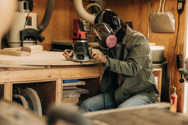 Nikolai Lafuge working in his studio