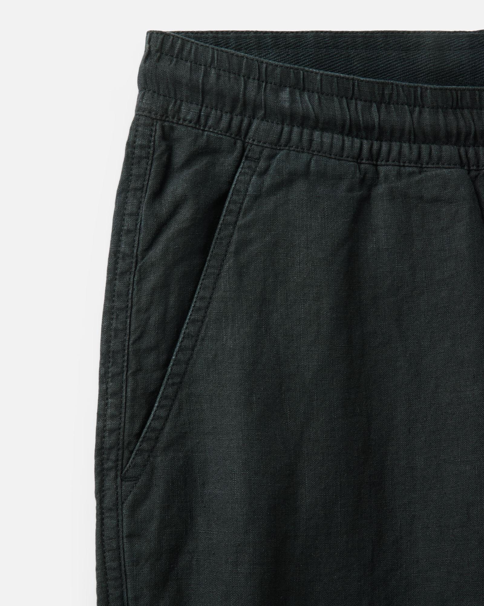 material shot of the pocket on The Apres Short in Coal Hemp, Bottoms by Taylor Stitch