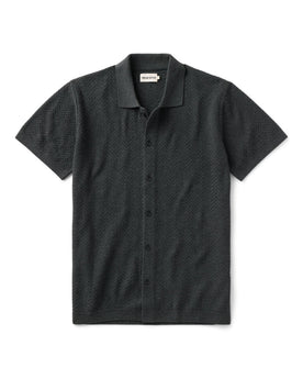 flaltay of The Button Down Polo in Charcoal Herringbone, Knits by Taylor Stitch