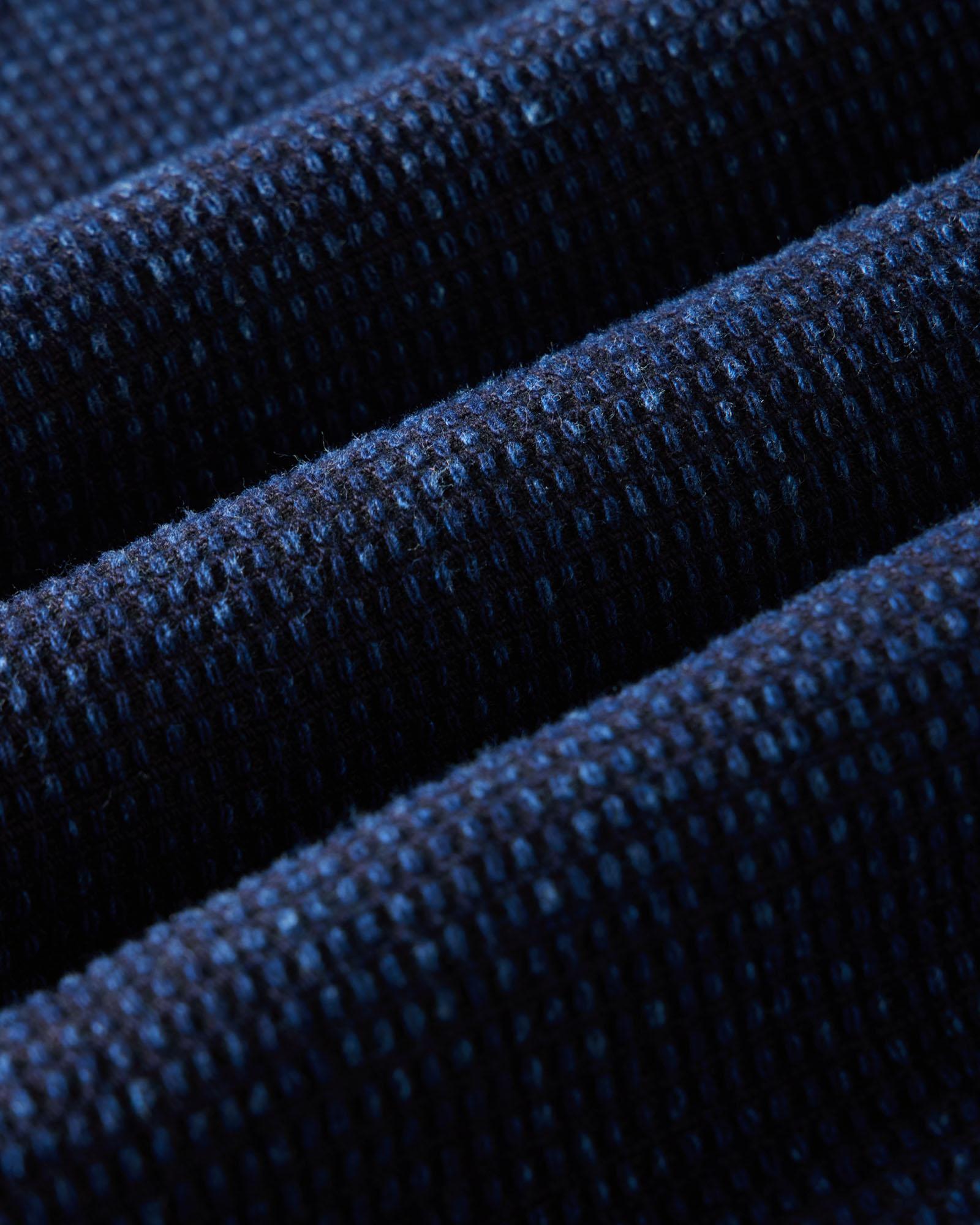 material shot of the fabric on The Canal Popover in Rinsed Indigo, Knits by Taylor Stitch
