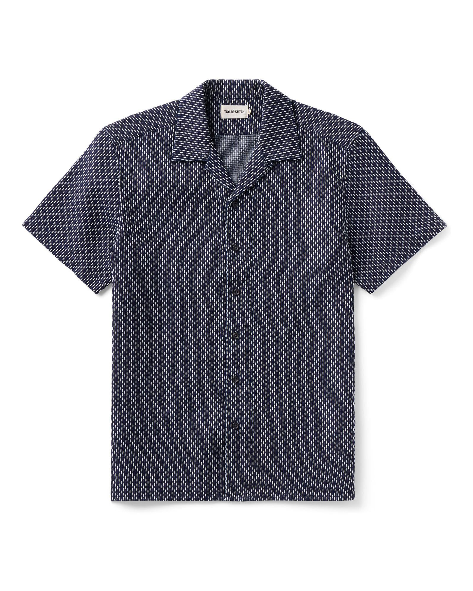 The Davis Shirt in Indigo Raindrop Sashiko: Featured Image, Wovens by Taylor Stitch