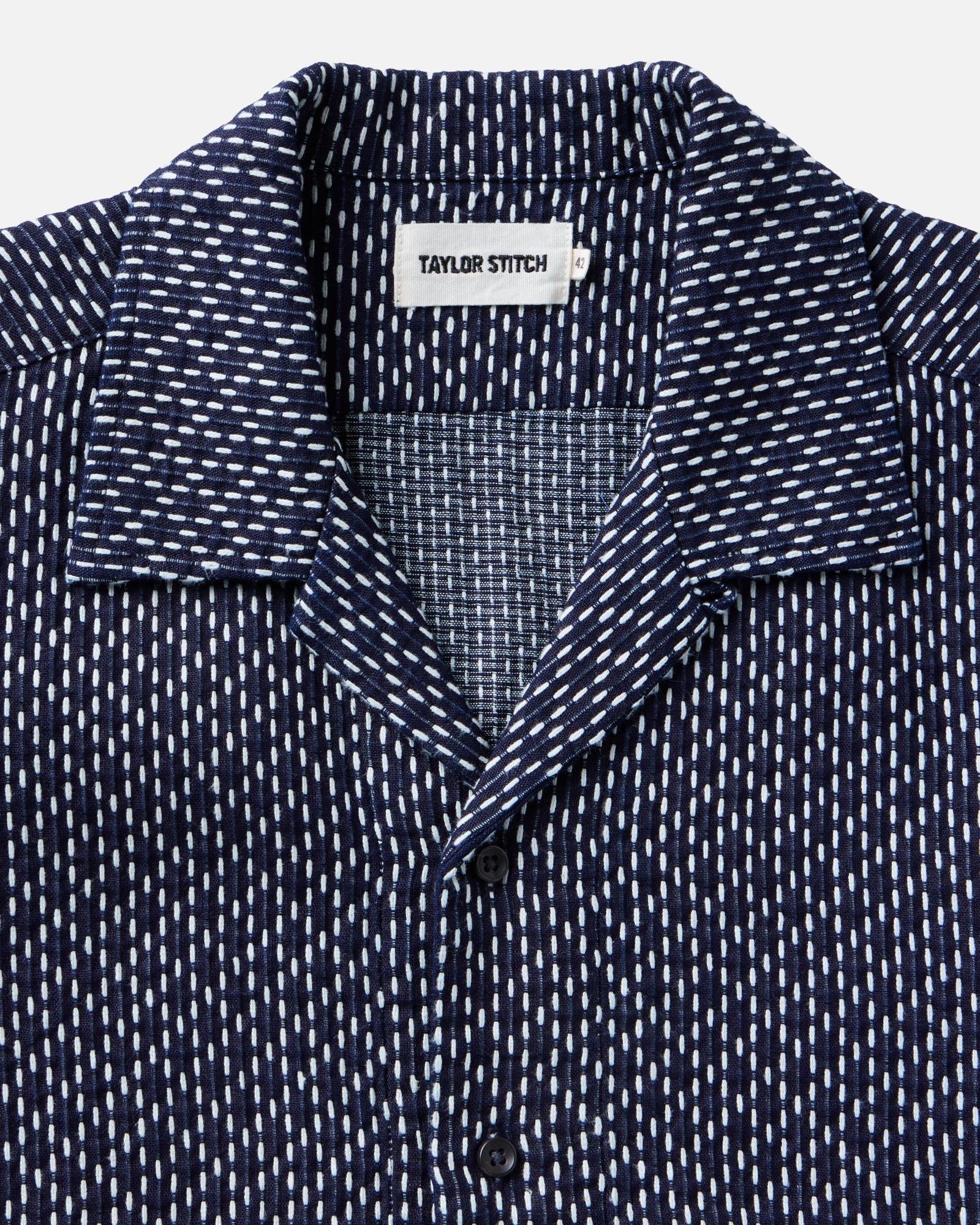 The Davis Shirt in Indigo Raindrop Sashiko: Alternate Image 3, Wovens by Taylor Stitch