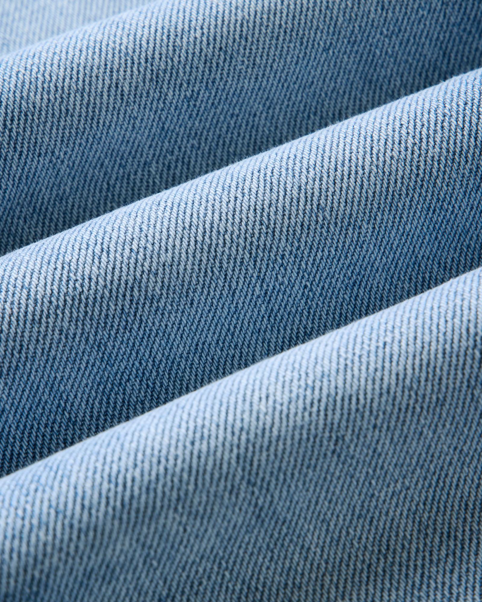material shot of the fabric on The Democratic Jean in Light Wash Hemp Denim, Bottoms by Taylor Stitch