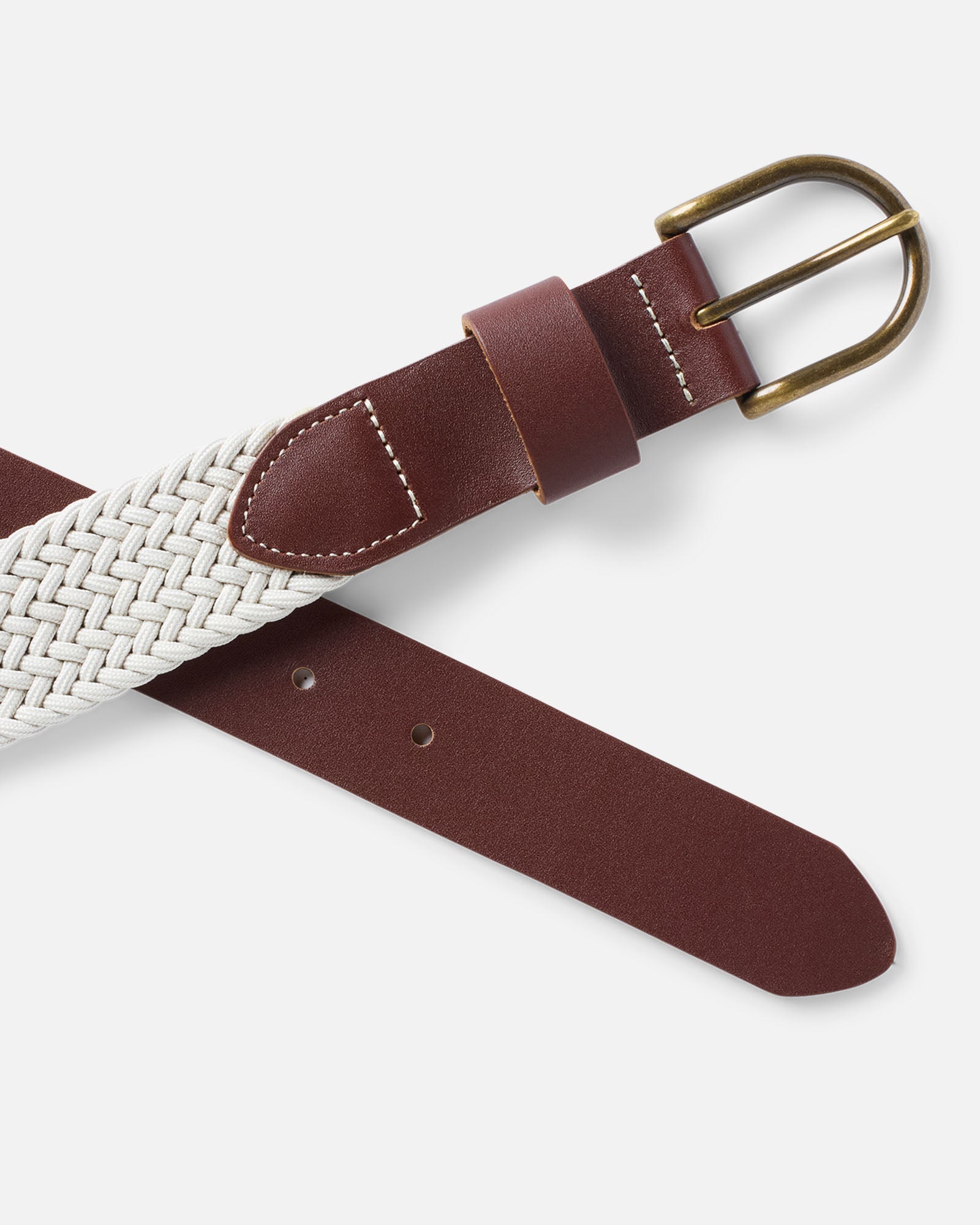 flatlay of The Stretch Braided Belt in Natural, Accessories by Taylor Stitch