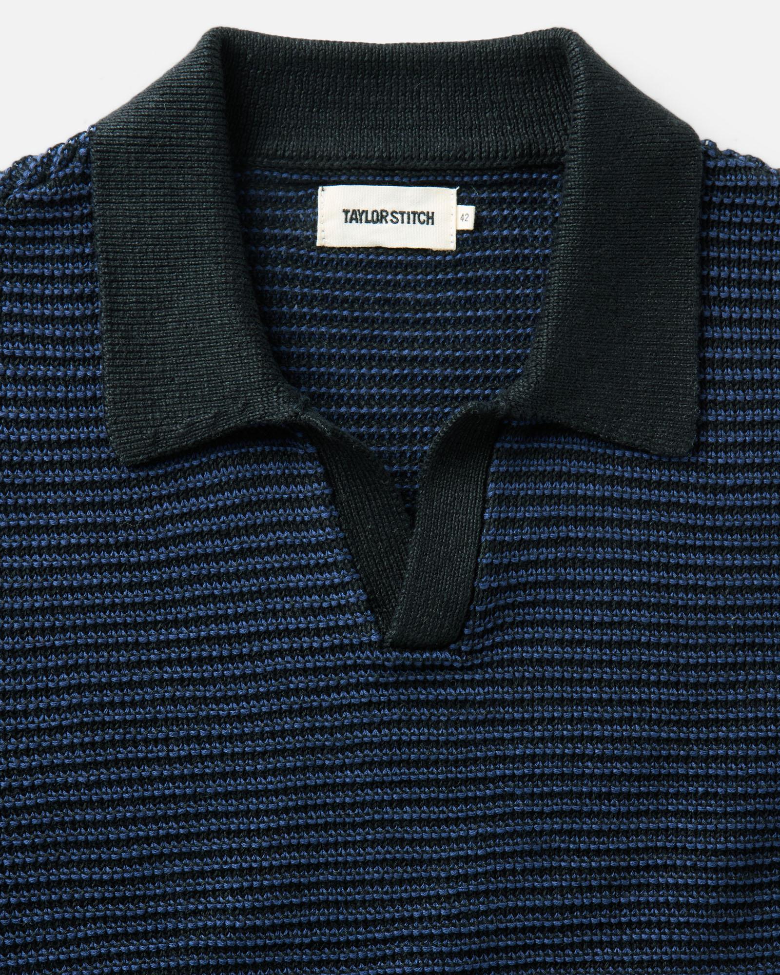 The Valencia Sweater Polo in Coal Stripe: Alternate Image 3, Knits by Taylor Stitch