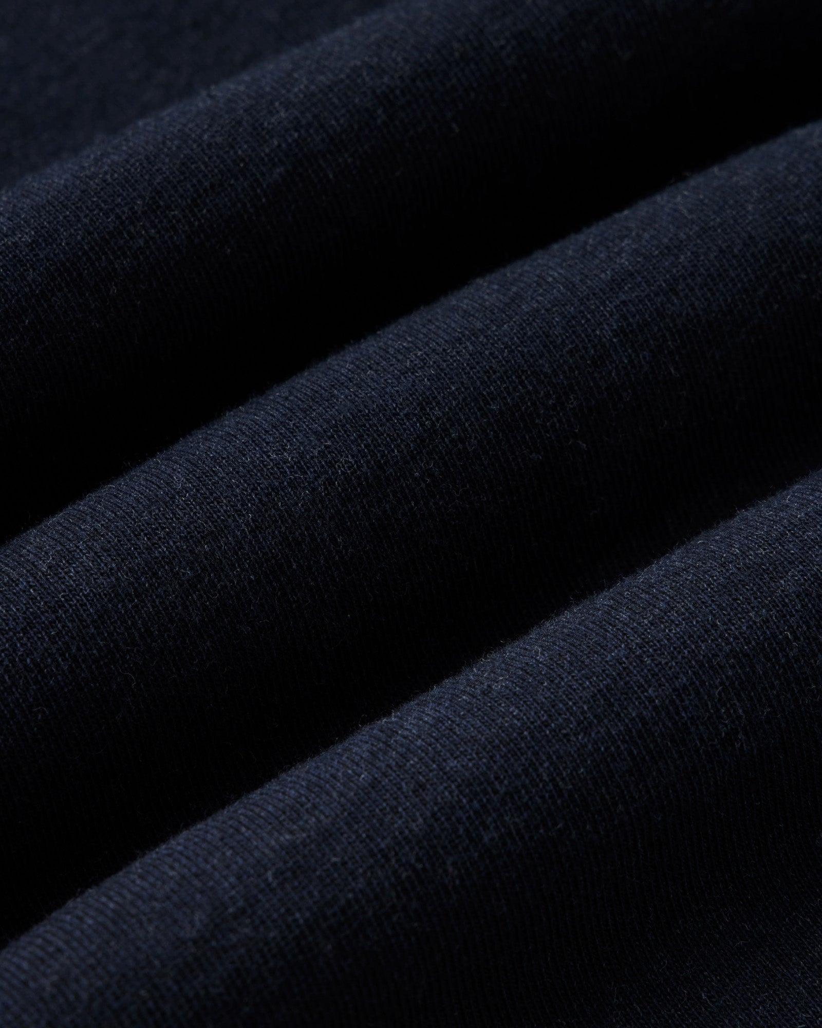 material shot of the fabric on The Long Sleeve Shop Tee in Navy Twist, Knits by Taylor Stitch