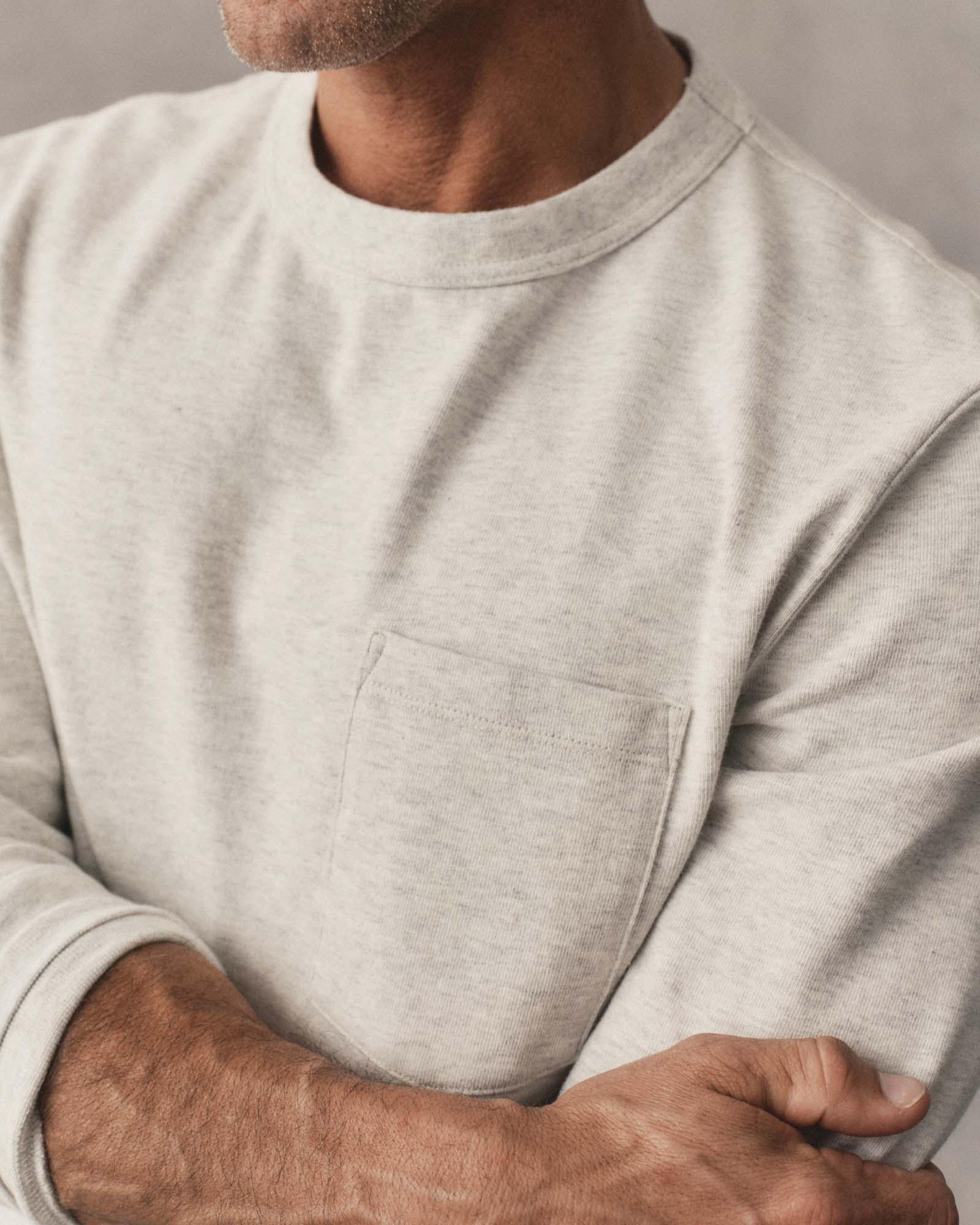The Long Sleeve Shop Tee in Oat Twist: Alternate Image 2, Knits by Taylor Stitch