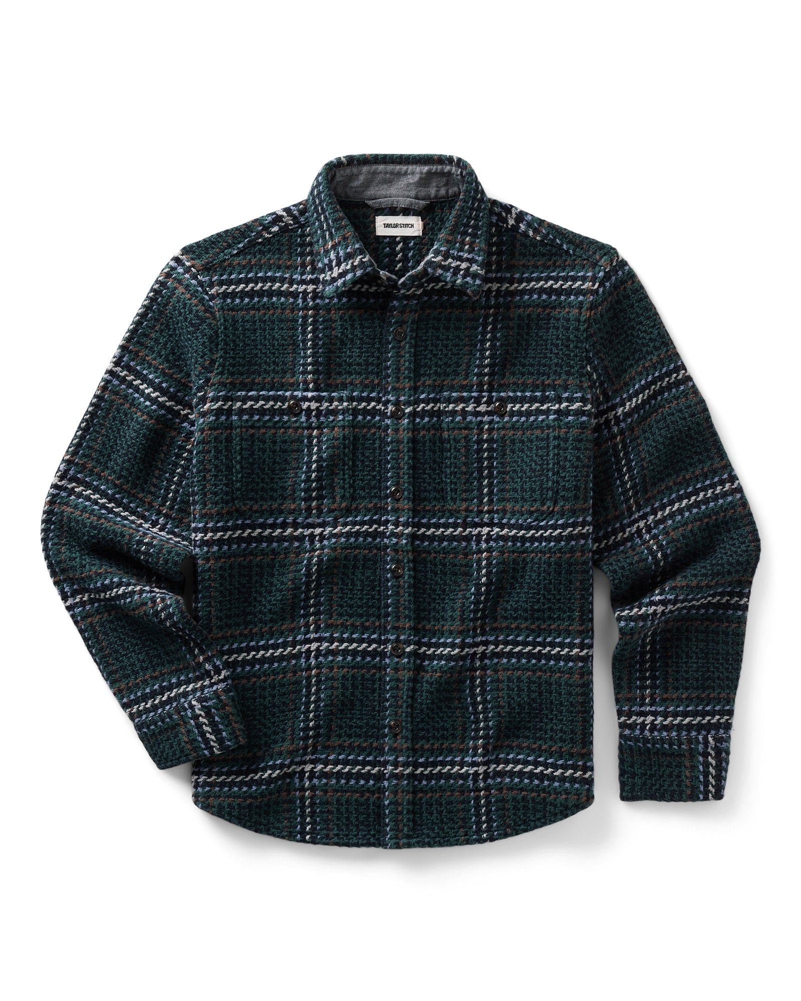 flatlay of The Cutter Overshirt in Canal Check, Wovens by Taylor Stitch