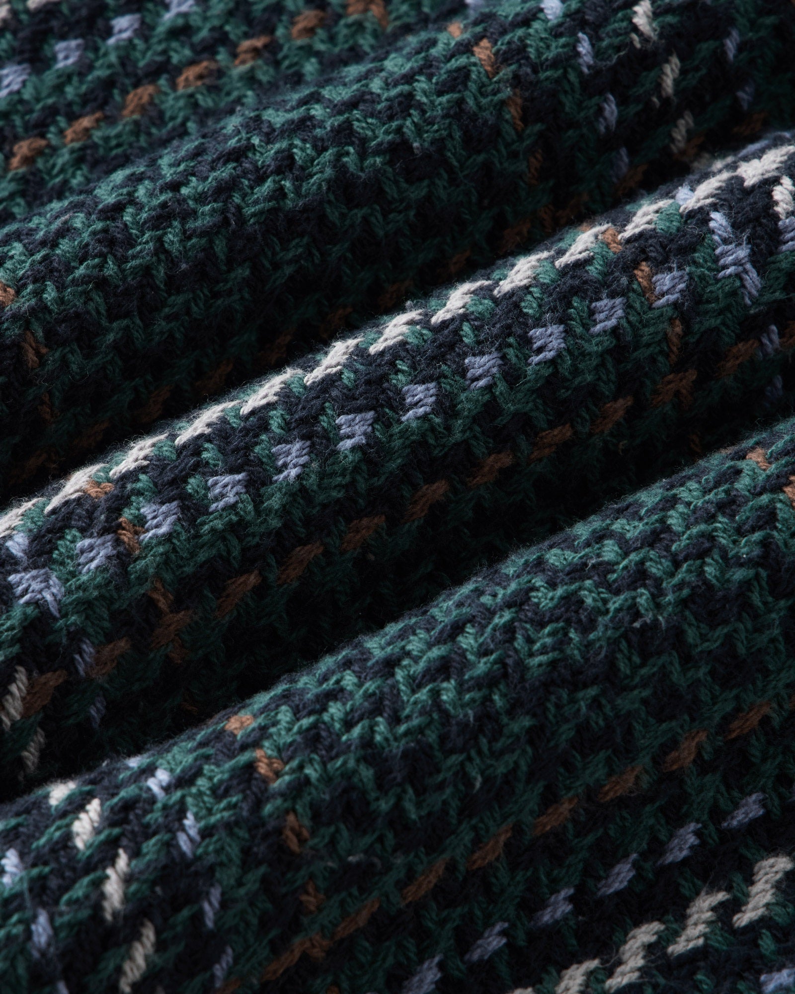 material shot of the fabric on The Cutter Overshirt in Canal Check, Wovens by Taylor Stitch