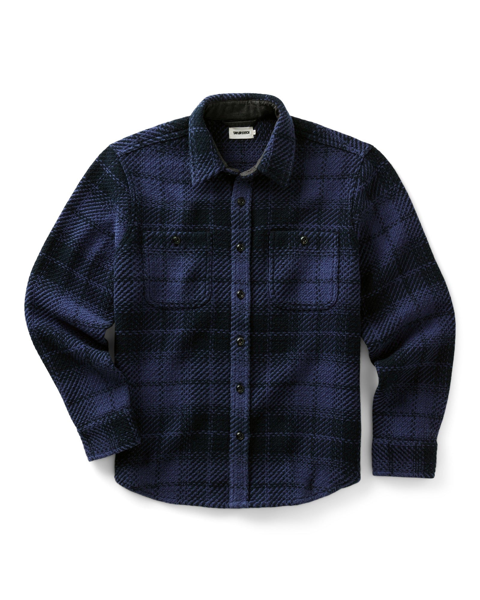 flatlay of The Cutter Overshirt in Lighthouse Check, Wovens by Taylor Stitch
