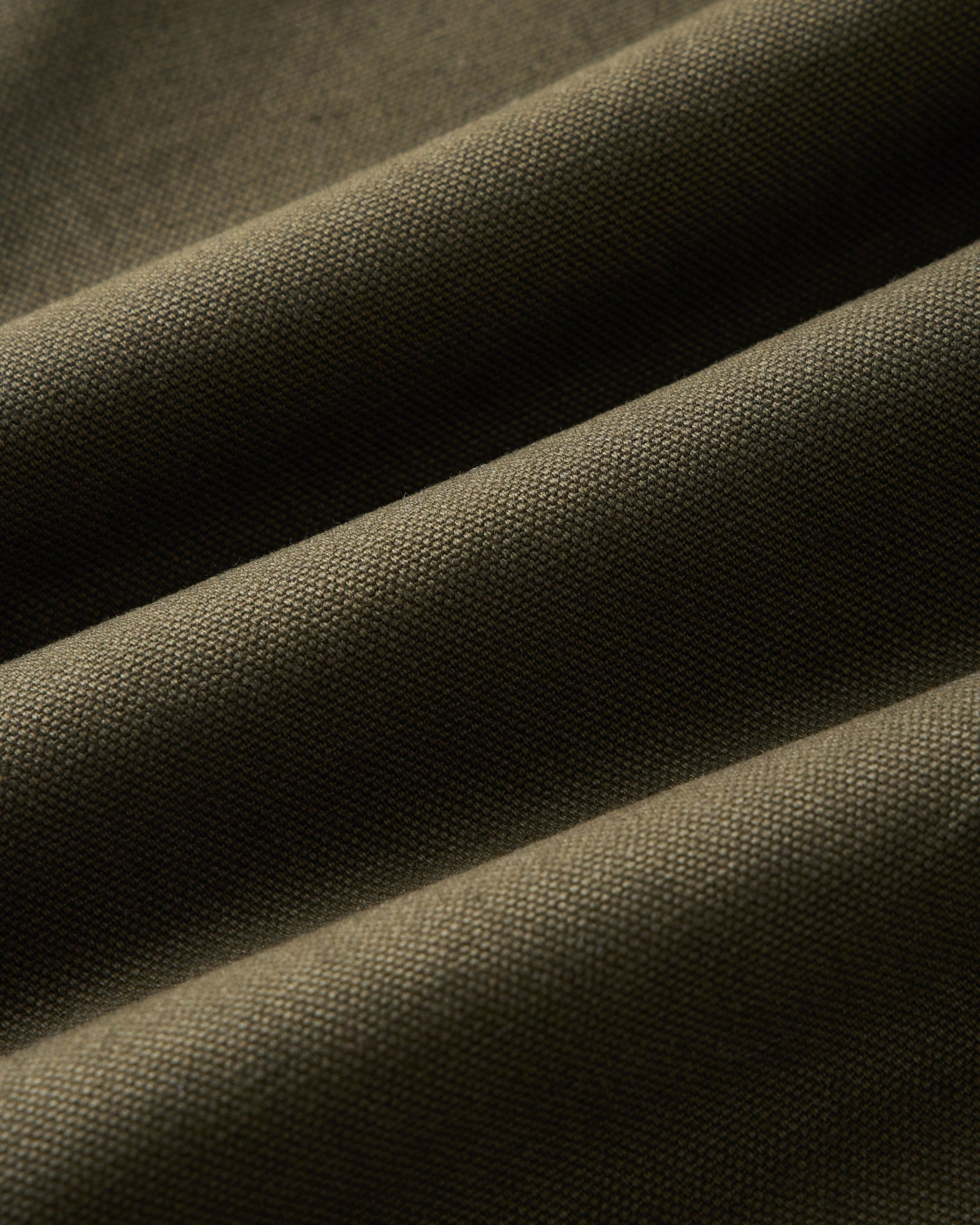 material shot of the fabric on The Good Acre Chore Pant in Olive Canvas, Bottoms by Taylor Stitch