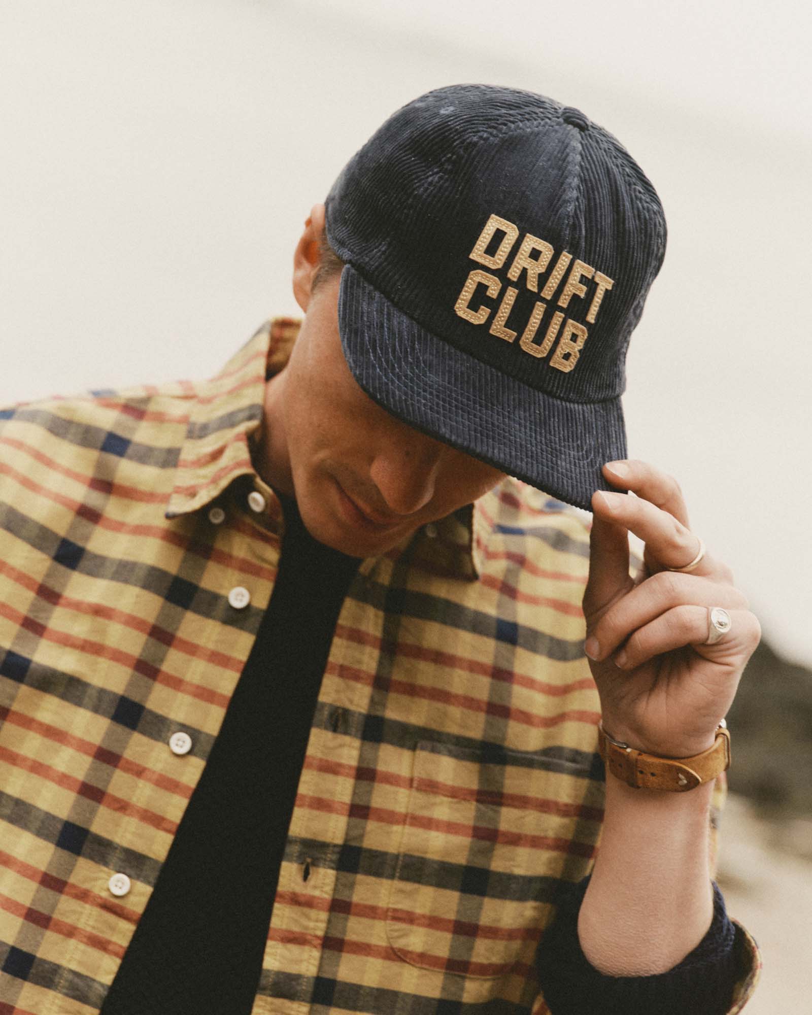 fit model showing off The Jack in Marsh Check Oxford, Wovens by Taylor Stitch