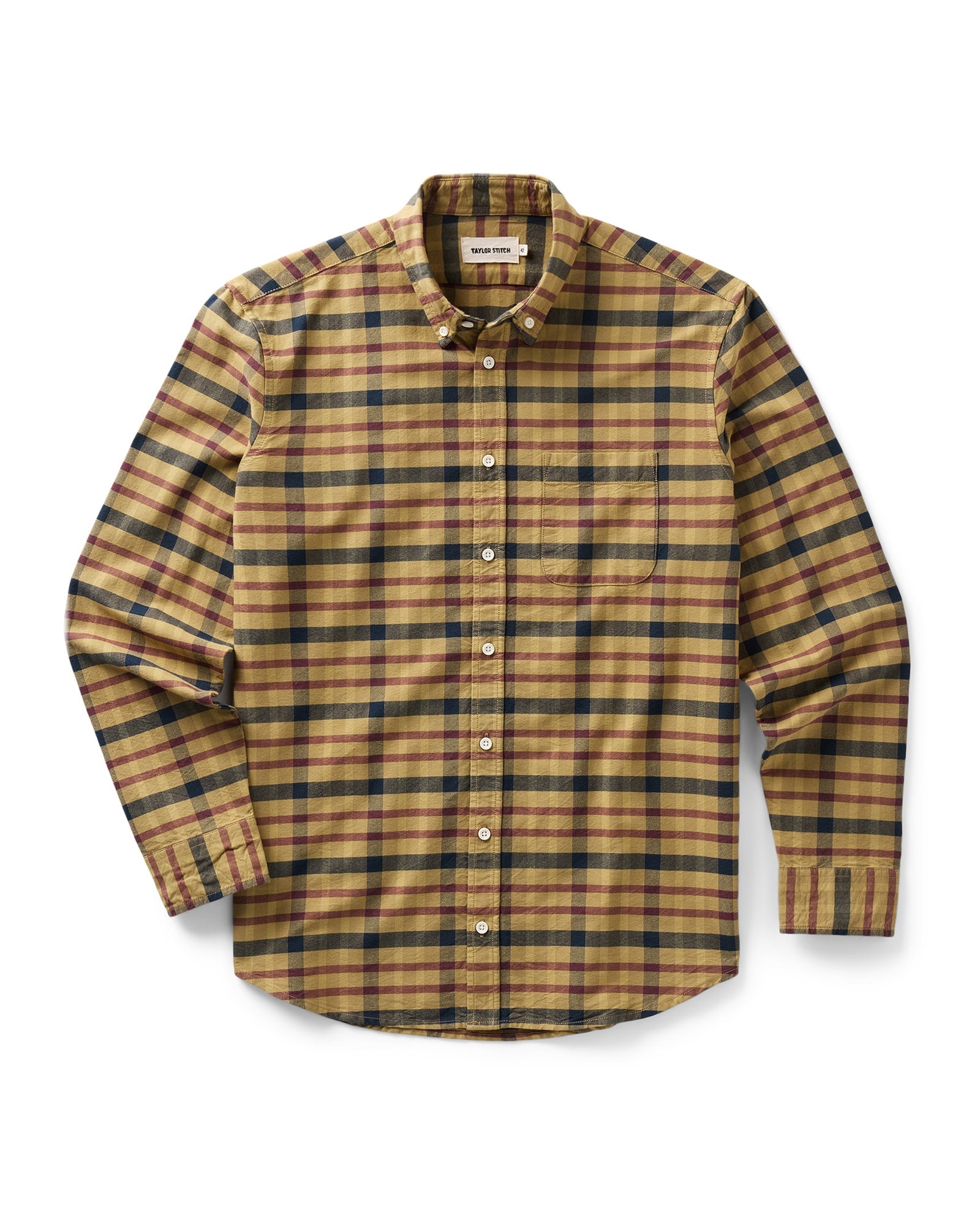 flatlay of The Jack in Marsh Check Oxford, Wovens by Taylor Stitch